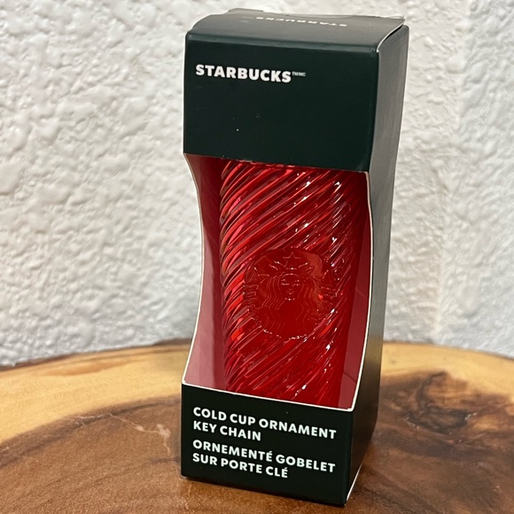 NIB Starbucks Red Cold Cup Ornament Key Chain bag charm - Picture 1 of 3